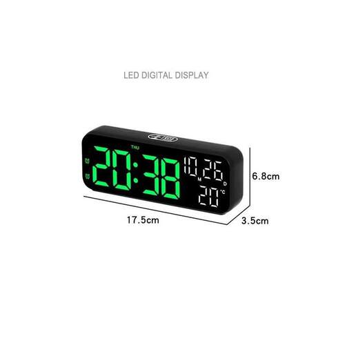 LED Digital Clock Temperature Date Week Display Desktop Cloc