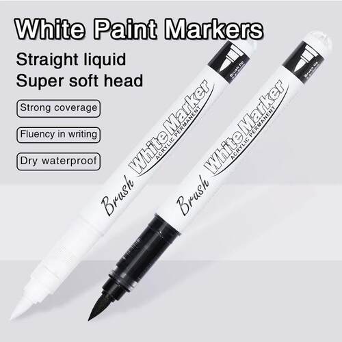 2/3/6/10 Pcs White Paint Pens Soft Tip Acrylic Paint Marker