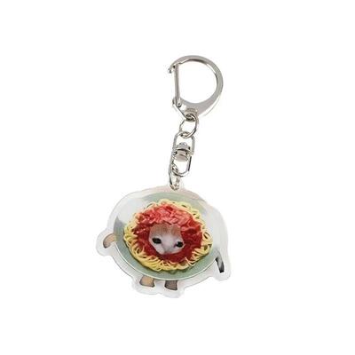 Mini Cute Banana Cat Meme Keychain Girl Students Funny Fries