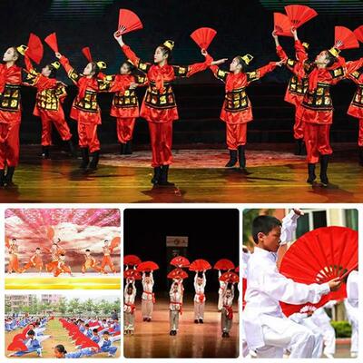 Tai Chi Fan Kung Fu Fan Childrens Fan Red Fan Performance