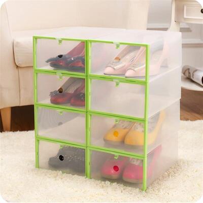 shoe box drawer storage eco-friendly transparent organizer