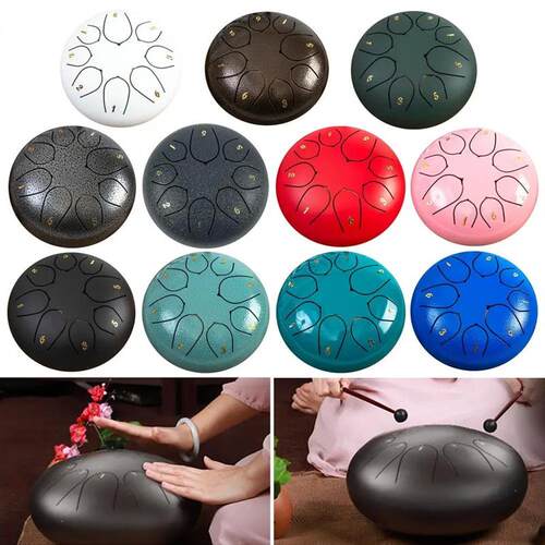 Steel Tongue Drum Rain Chime Hand Drums Sound Healing Instru