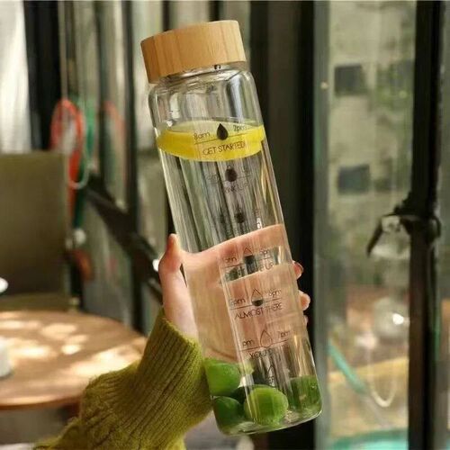 1-4PCS 700/1000 Ml Large-capacity Glass Water Bottle with Ti