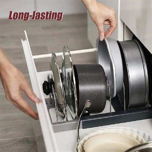 Pan Cookware Storage Rack Pot Cover Organizer Holder Stand
