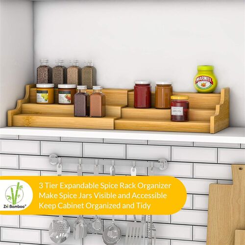 Spice Rack Kitchen Cabinet Organizer Expandable Shelf