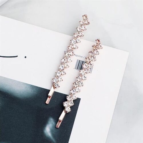 2Pcs New Women Shining Crystal Rhinestone Luxury Hair Clips