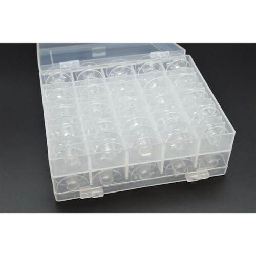 50pcs Sewing Machine Empty Bobbins Plastic Metal Spools Set