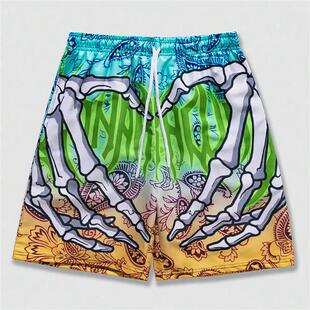 Elastic Waist Jogging Shorts Swim Trunks Board Shorts Summer