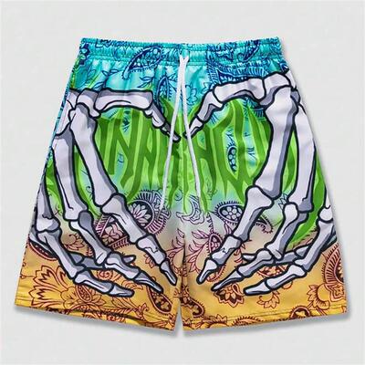 Elastic Waist Jogging Shorts Swim Trunks Board Shorts Summer