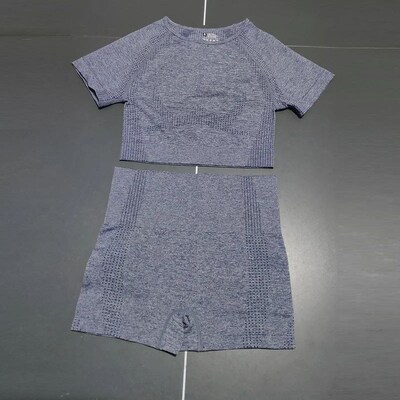 2Pcs/Set Women High Waist Seamless Yoga Set Gym Clothes Fitn