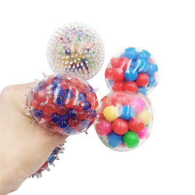 Squeeze Ball Toy DNA Colorful Beads Relieve Stress Hand