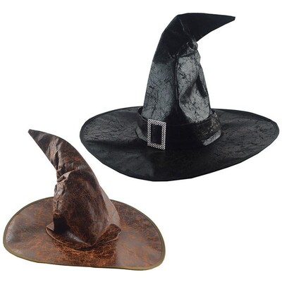 Leather Witch Wizard Hats Fashion Party Headgear Halloween
