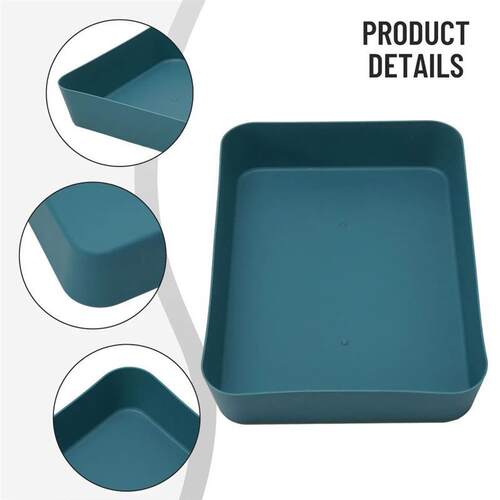 1pc White Storage Trays Drawer Partition Storage Box Kitchen