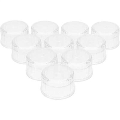 10 Shaker Lids Clear Cocktail Tumbler Cup Covers Press