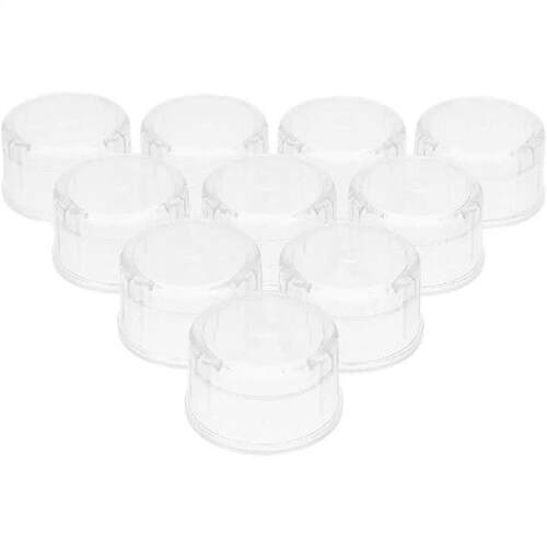 10 Shaker Lids Clear Cocktail Tumbler Cup Covers Press