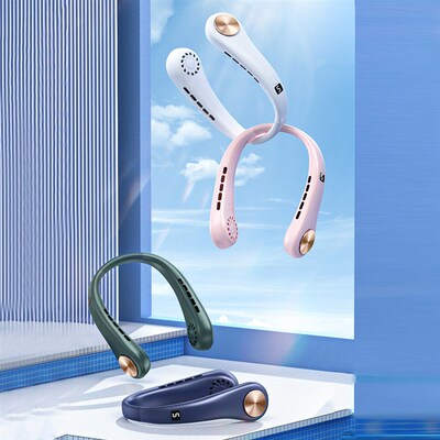 Portable Hanging Neck Fan Bladeless USB Rechargeable Mute Sp