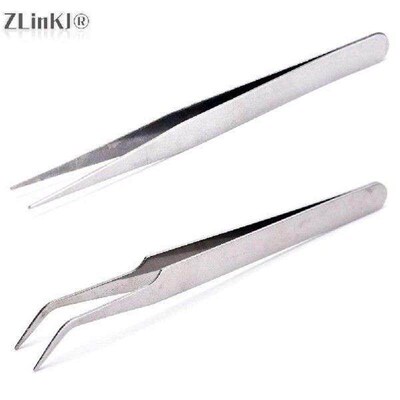 Stainless Steel Tweezers Set (1Pcs Straight Head Tweezer +