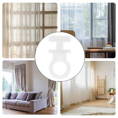 100 Pcs Curtain Pulley Buckle Track Rollers Plastic