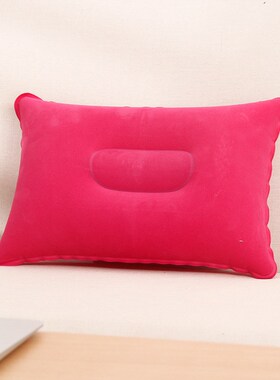 Flocking Square Inflatable Nap Pillow Outdoor Camping Cushio