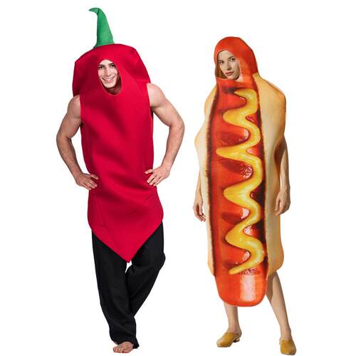 Halloween red pepper hot dog cosplay funny Parody clothes