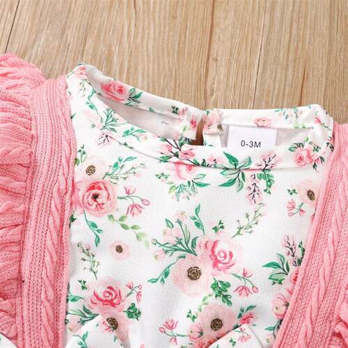 0-18 Months Newborn Baby Girl Romper Cute Floral Long Sleeve
