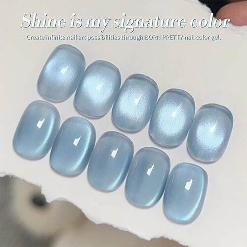 Blue Wave Ponit Cat Magnetic Gel Nail Polish Moonlight Glass