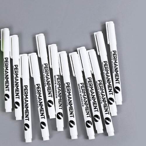 12 pcs permanment white marker waterproof quick drying pen