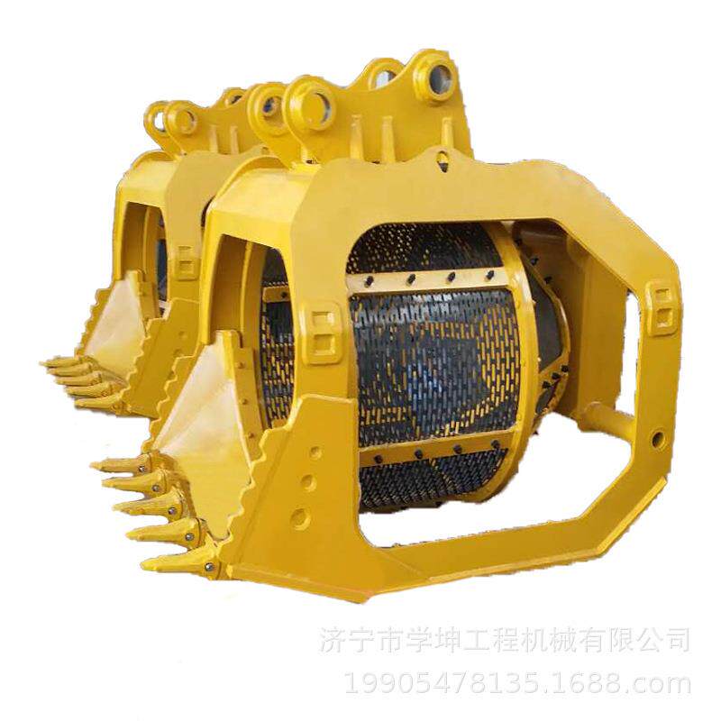 效率旋转筛网斗滚筒筛分斗挖机分拣属具