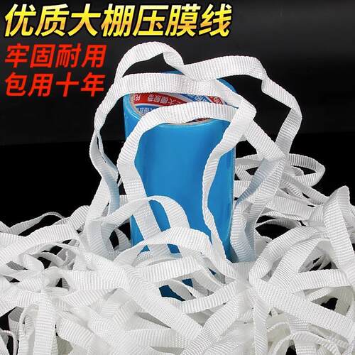 民丰牌温室大棚压膜带 工业尼龙白色涤纶丝耐拉扯防风压膜线扁带