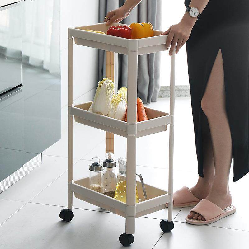 浴室卫生间置物架多层落地塑料厨房储物架子小推车卧室家用收纳架