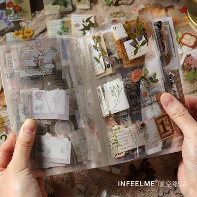 Infeel.mePET贴纸本 浮云看人间系列 复古文艺手帐diy装饰贴 4款