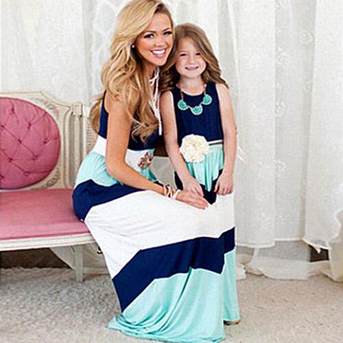 Summer Mommy and Me Family Matching Mother Daughter Dresses