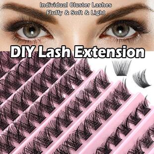 Segmented Eyelashes Thick Single Cluster Hot Melt Diy Self-g