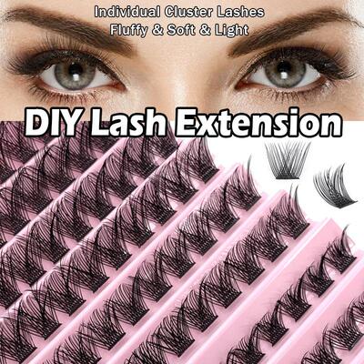Segmented Eyelashes Thick Single Cluster Hot Melt Diy Self-g