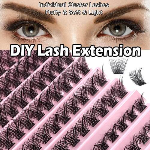 Segmented Eyelashes Thick Single Cluster Hot Melt Diy Self-g