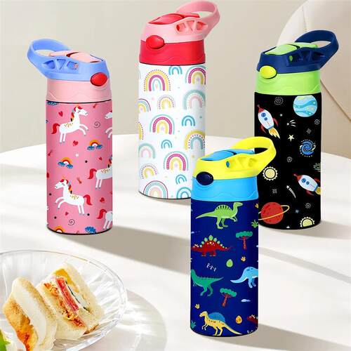 350ml Cartoon Pattern Vacuum Cup Kids Insulated Water Bottle