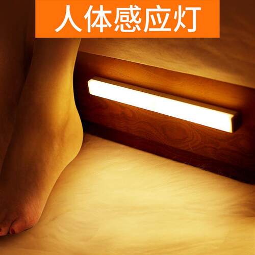Motion Sensor LED Night Light USB Rechargeable Lamp 感应夜灯