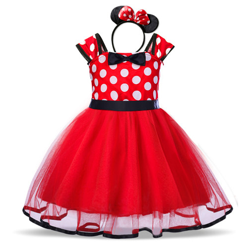 Girls Costume Mini Tutu Dress Ballet Princess Dresses Polka