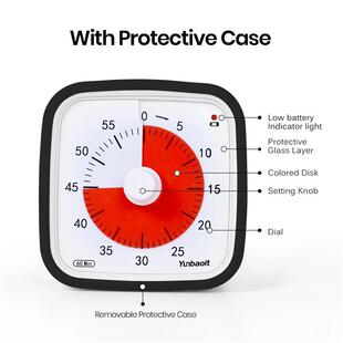 Upgraded 60 Minute Visual Timer with Protectiv