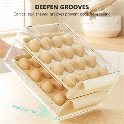 Egg Freshness Organiser Drawer Universal Space-Saving Eggs