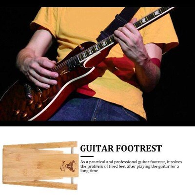 Solid Wood Pedals Bamboo Guitar Foot Rest Heavy Duty Stools
