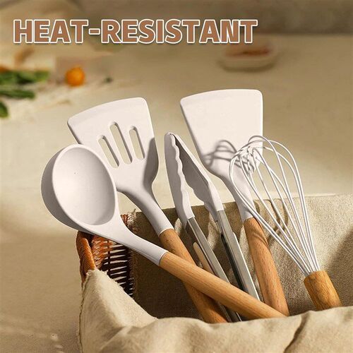 Silicone Cooking Kitchen Utensils Spatula Set Utensils