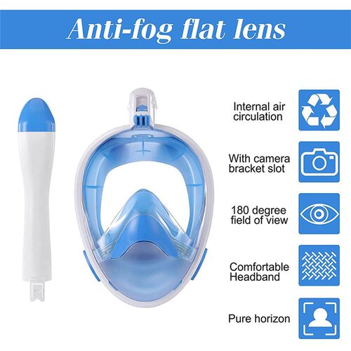 Underwater Snorkeling Full Face Adult Swimming Mask Kit with