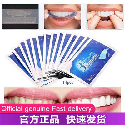 28 Pcs 3D Teeth Whitening Strips Tooth Rapid Bleaching美牙贴