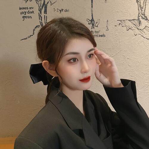 Wu Jinyan big bow headdress hairpin female black fairy back