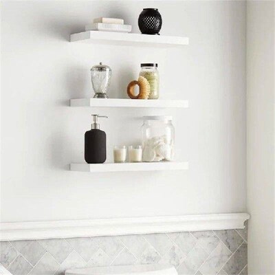 SOFT-Floating Shelves For Wall,16In Wood Wall Shelf For