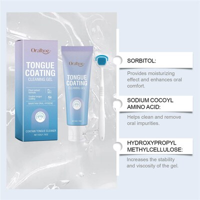 ORALHOE Tongue Cleaning Gel - For cleaning the tongue, refre