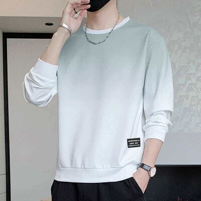 Spring Mens Sweater Mens Round Neck Casual Loose Top Mens