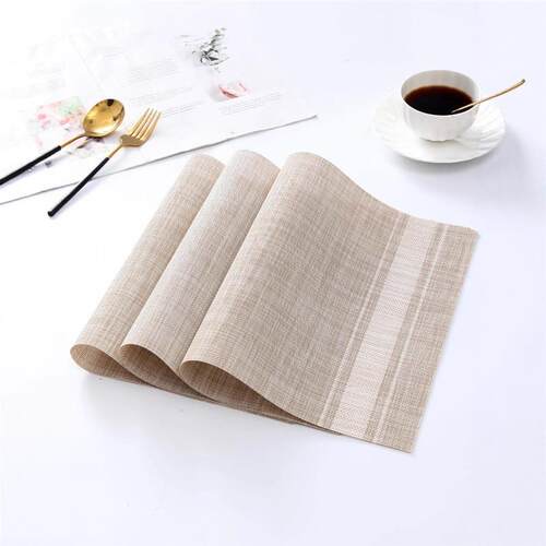 Rectangular imitation linen dining table hotel dining mat