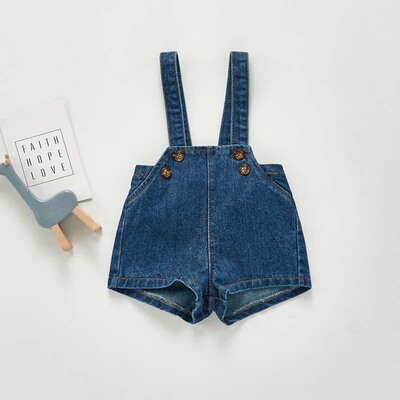 2022 Spring Autumn New Baby Overalls Boys Girls Denim Overal